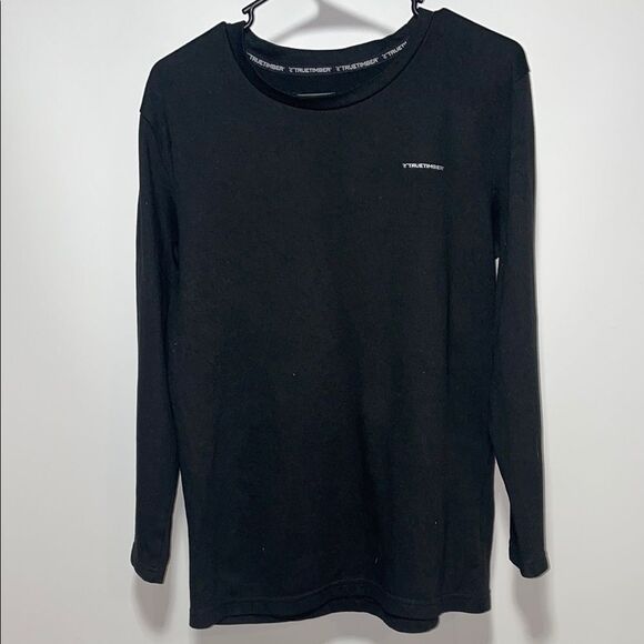 Classic Black Long Sleeve Tee with Crew Neck - Picture 1 of 9
